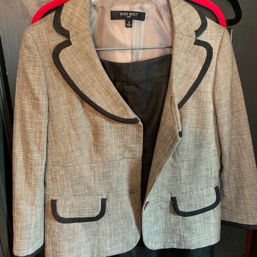 Blue and beige Nine West suit